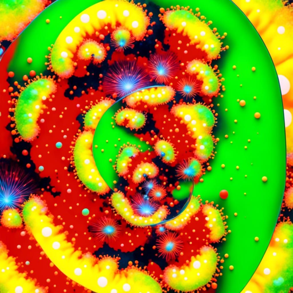 Psychedelic Chameleon with Vibrant Colors