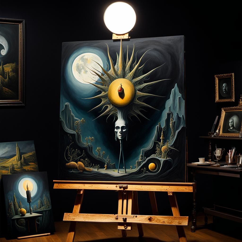 Surreal Dark Fantasy Still Life Painting