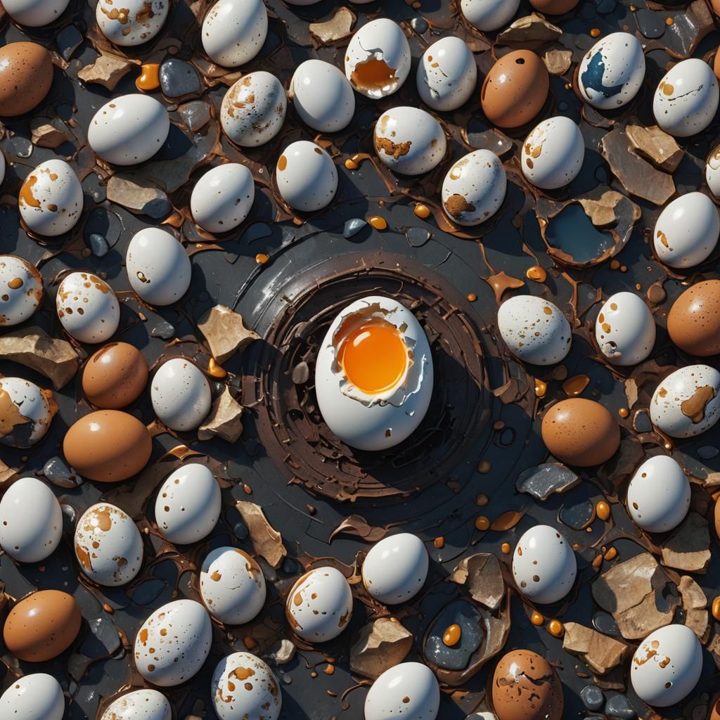 Screaming Egg in Detailed Fantasy Art