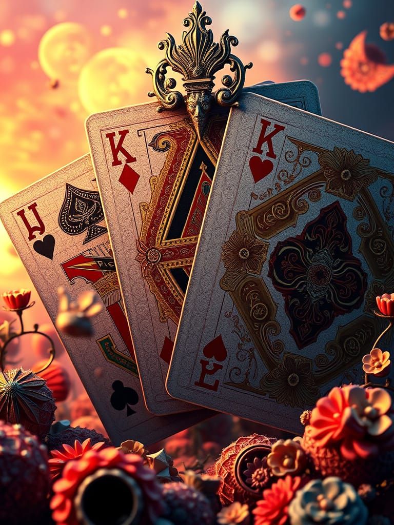 Ultra-Realistic 3D Playing Card Faces Portrait