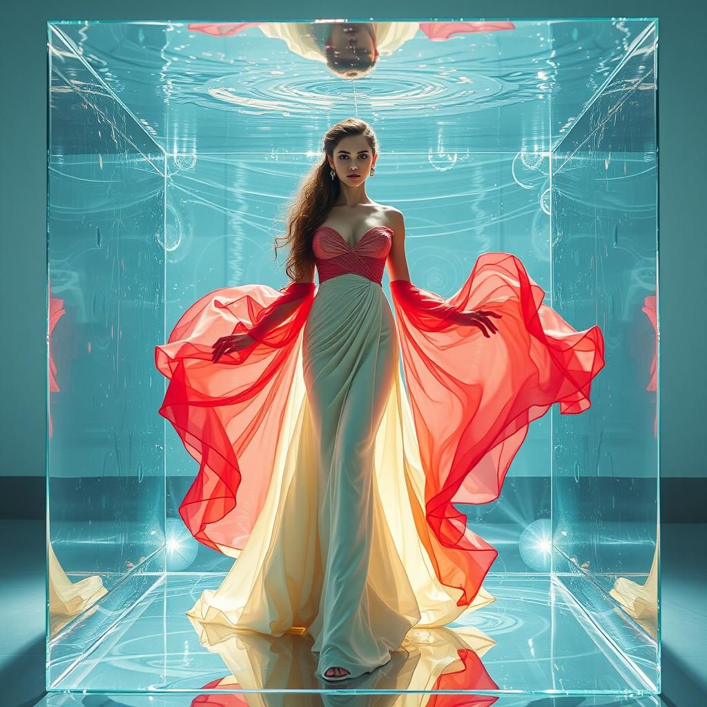 Glass Cube Surrealism: A Marvel Inspired Illusion