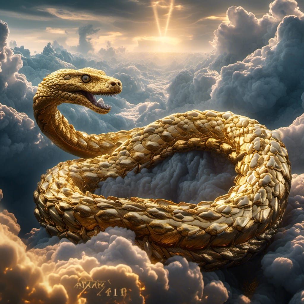 Golden Lancehead Viper in Digital Matte Painting
