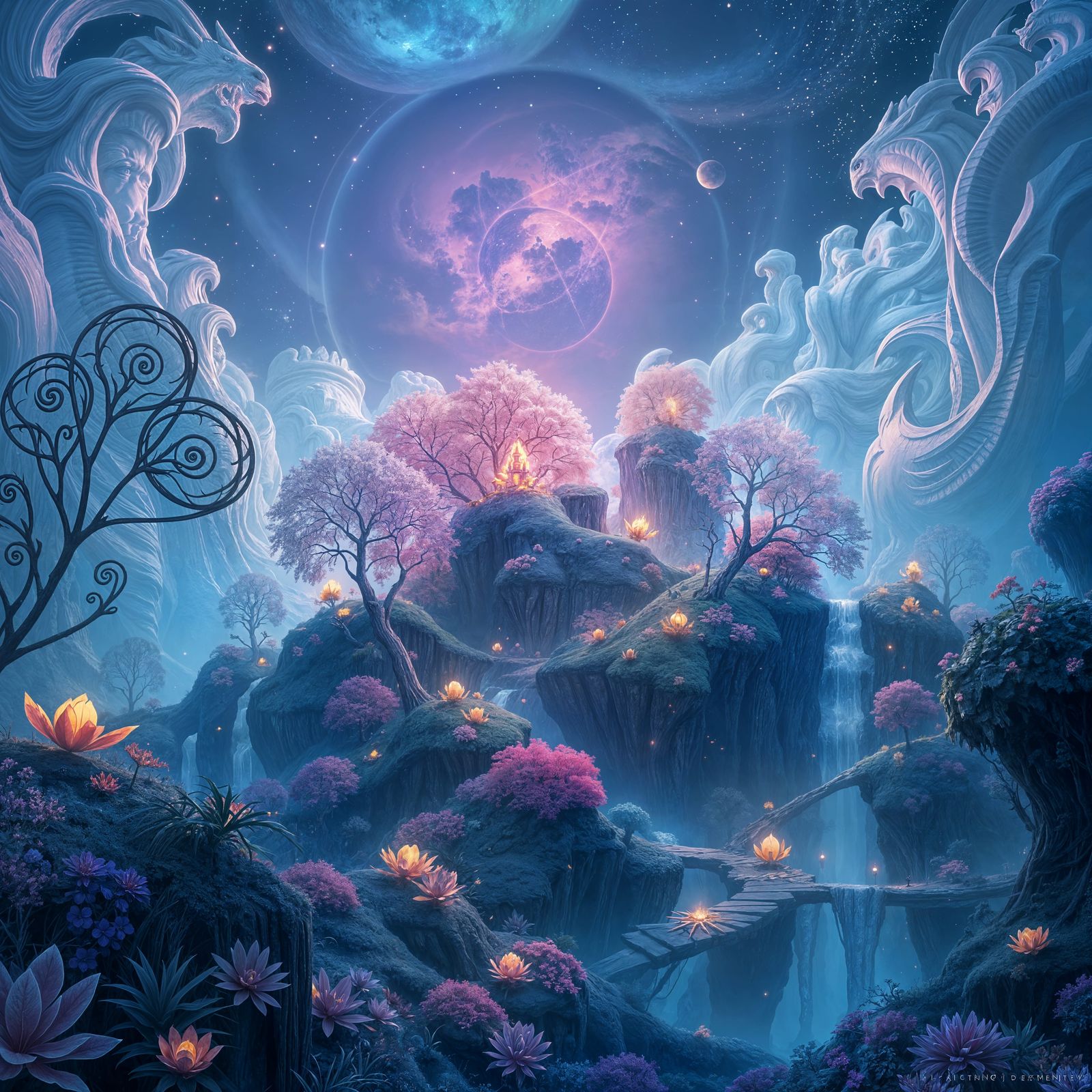 Fantastical Landscape in Deep Color