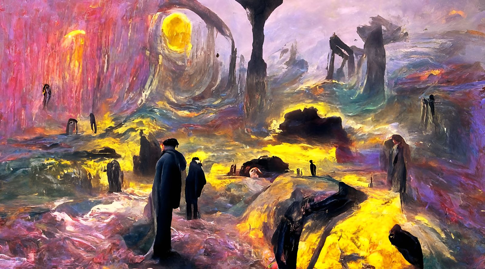 End of Time: Expressionist Painting of Overwhelming Sadness