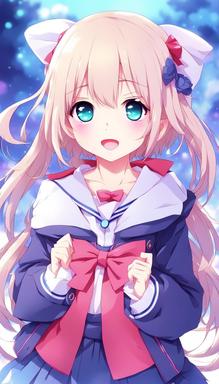 Cute VTuber Character in Anime Style