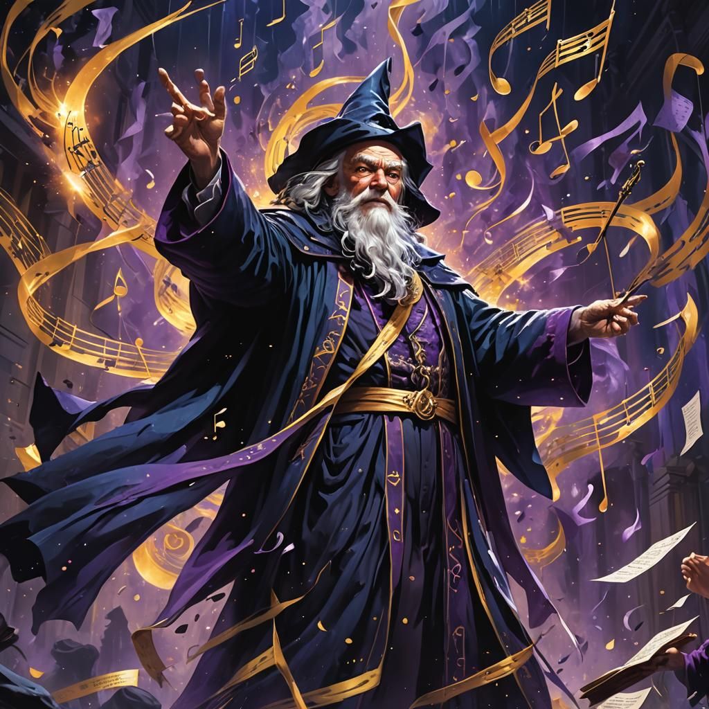 Enchanting Wizard Creates Musical Illusion