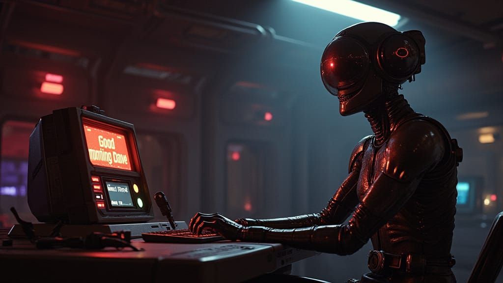 Hal 9000 Greets Dave in Space Station