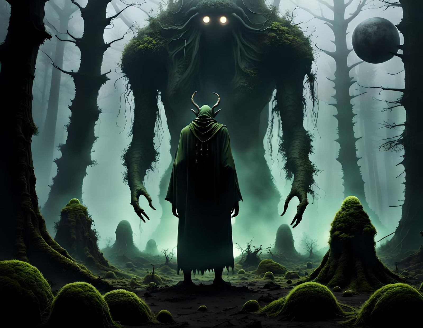 Dark Forest: Shaman and Alien Creature