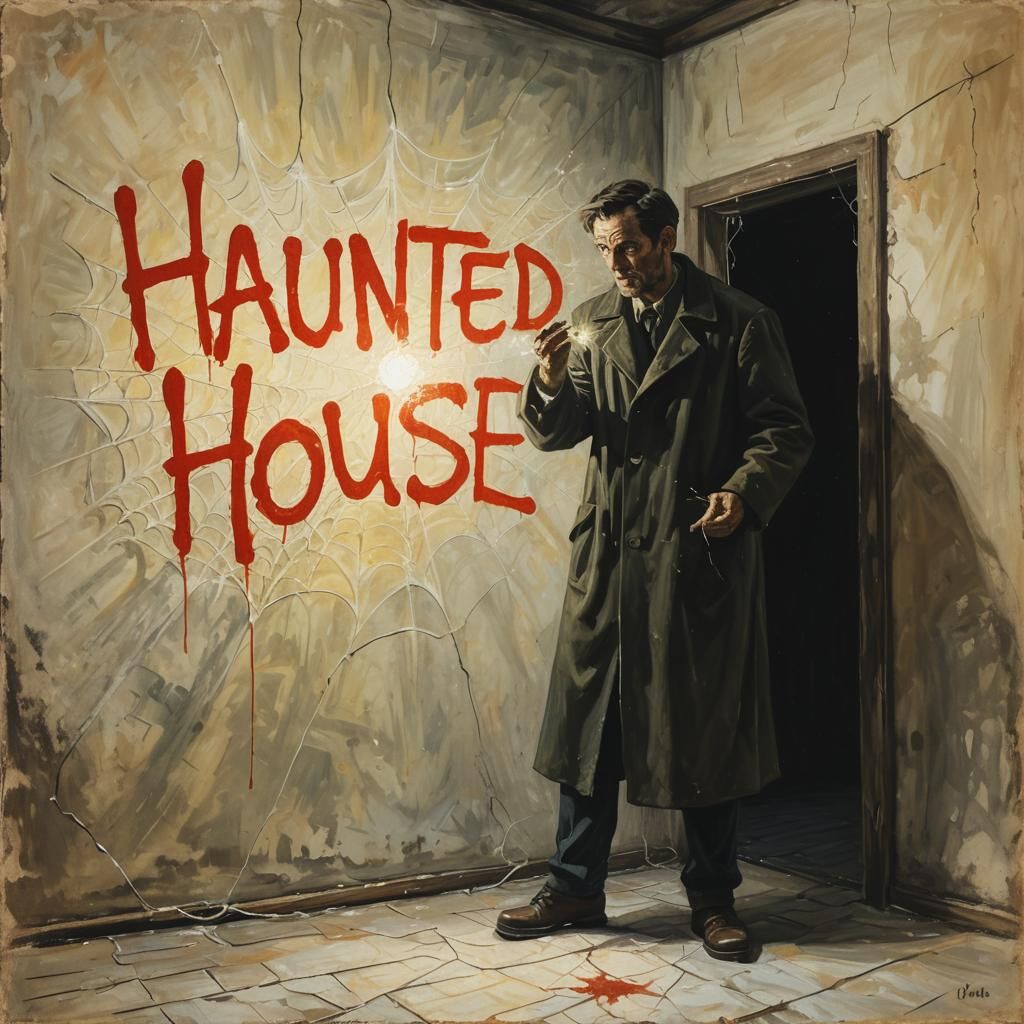 Mysterious Figure with Light, Post-Impressionism Splash Art