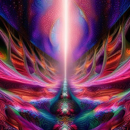 Rainbow Valley with Mystical Fairies in Anime Style