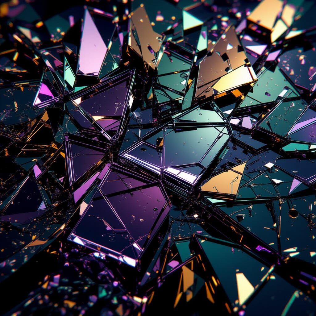 Surreal Liquid Metal & Glass Abstract Art