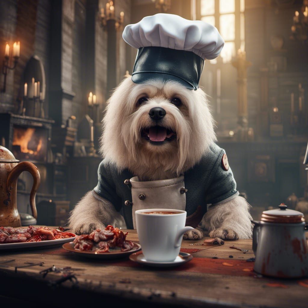Dog Chef Coffee Break in Zombie Castle