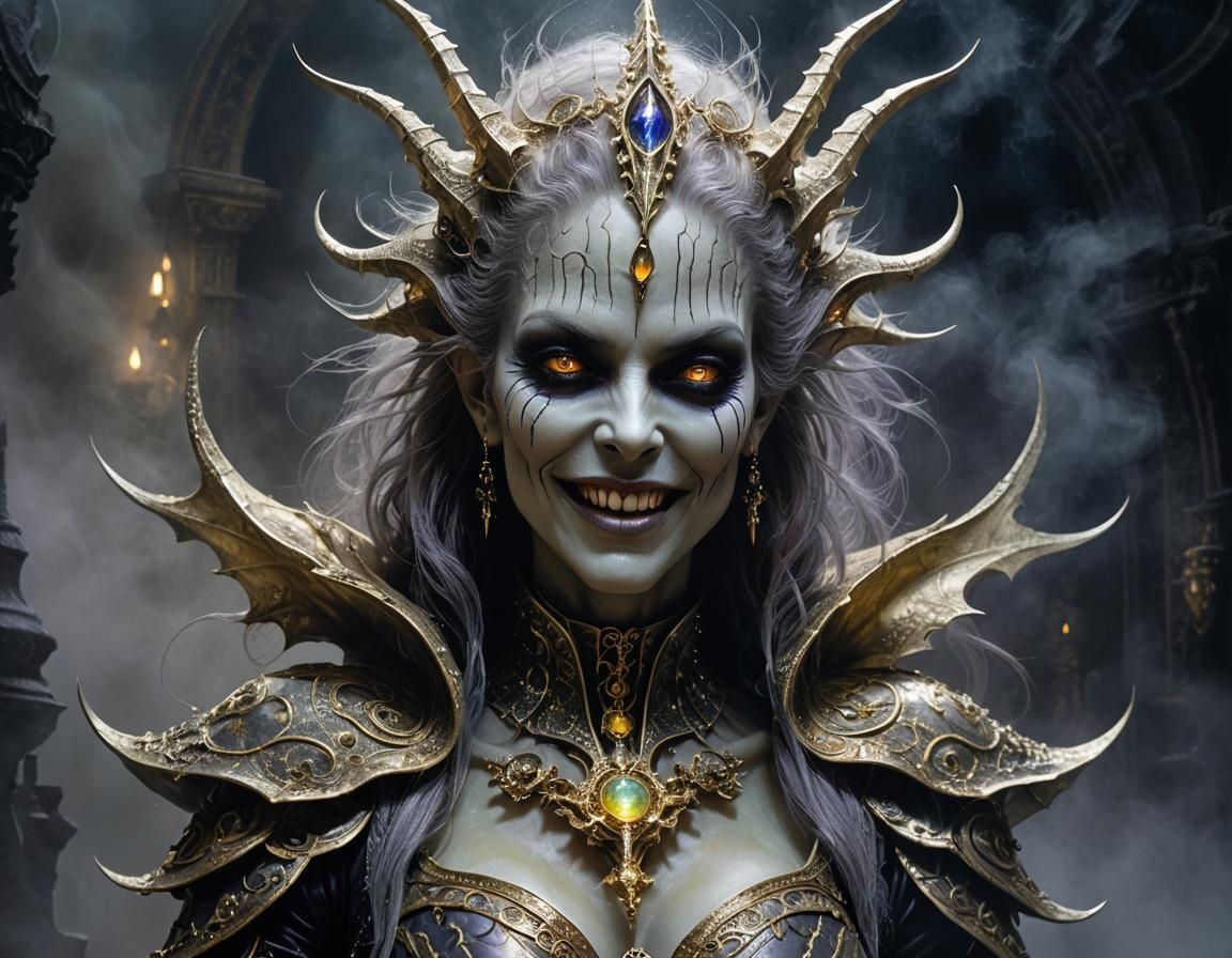 Luminous Vampire in Baroque Style, Ultra Detailed