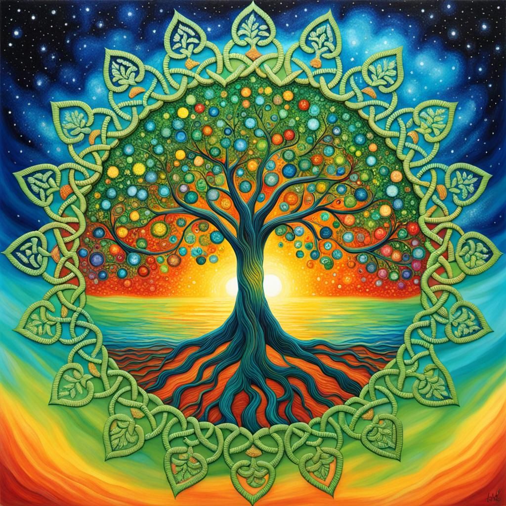 Ethereal Tree of Life Radiating Beauty