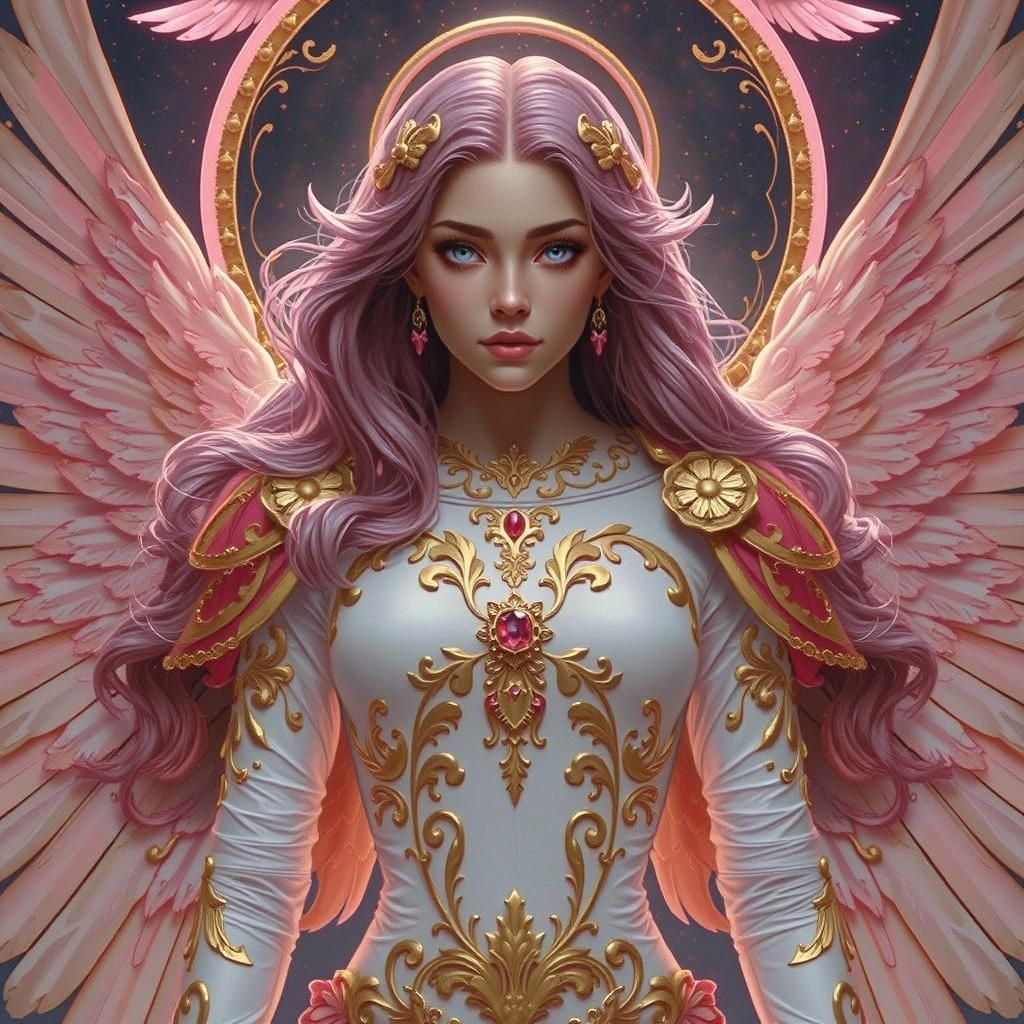 Beautiful Pink Angel Portrait