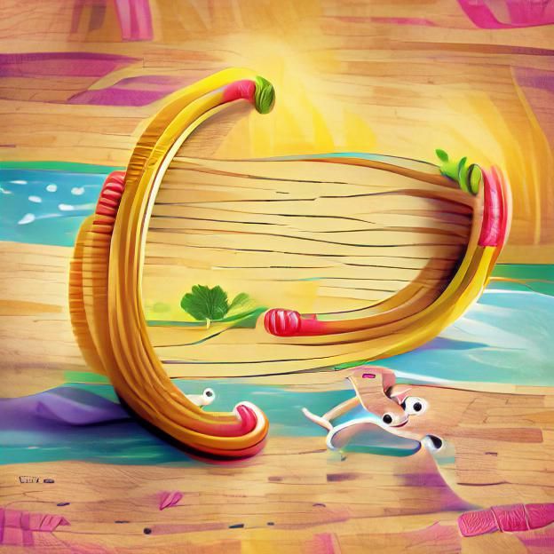 Whimsical Hula Hoop Storybook Illustration
