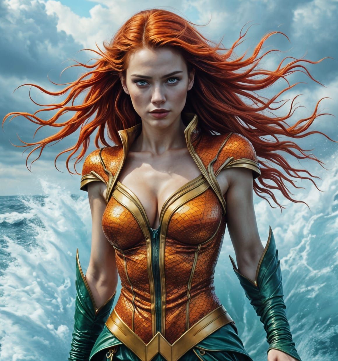 Aquaman's Heroine Emerges from the Ocean in a Vibrant Graphi...