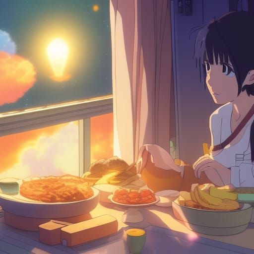 Chips Ahoy Cake in Space: Anime Key Visual