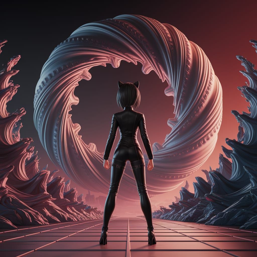 Tura Satana Faces the Colossal Aposiopesis in Leather Regali...