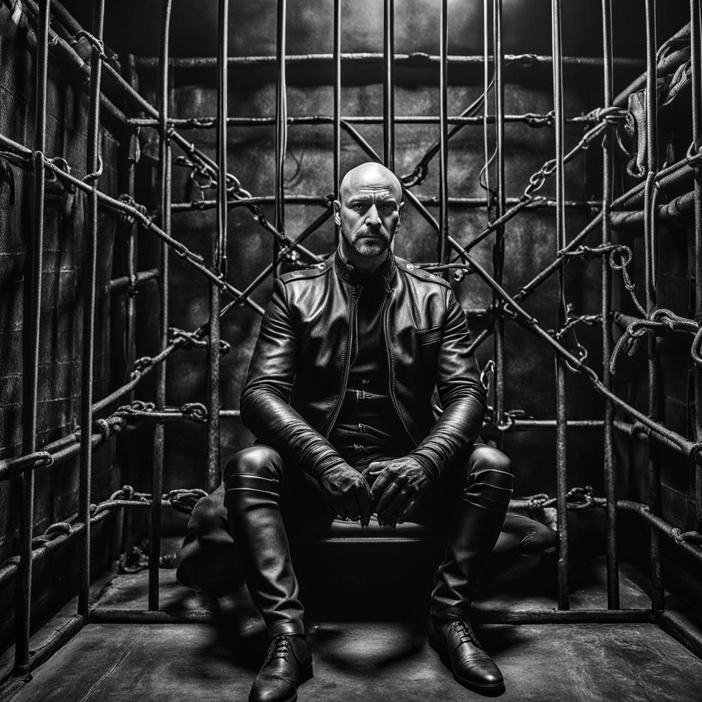 Leather Dungeon Scene with Master and Subjects