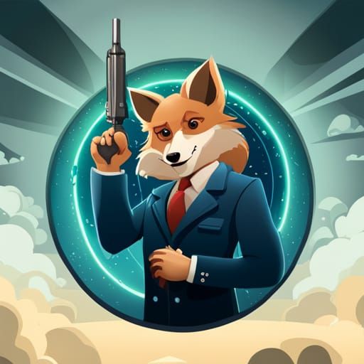 Cyberpunk Fox Scientist in Steampunk Suit, Digital Art