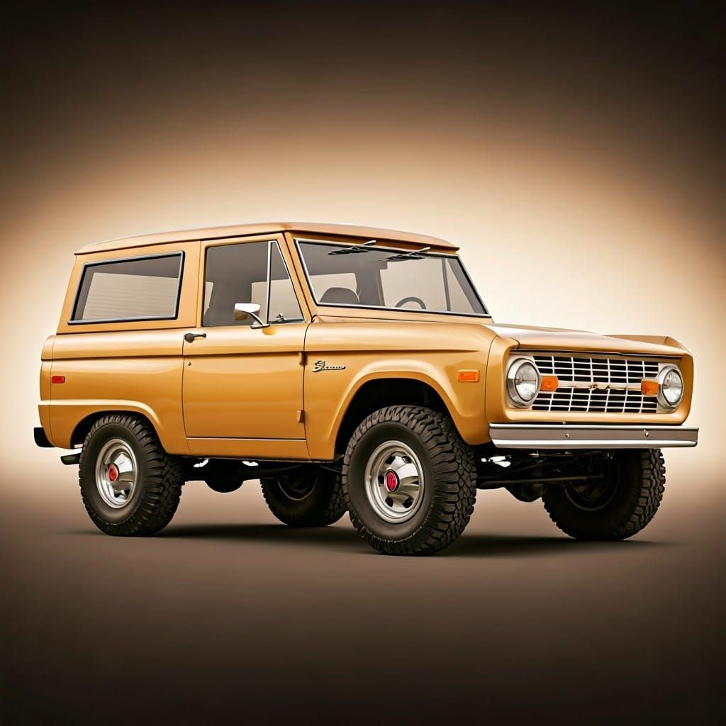 Vintage Ford Bronco in Golden Light