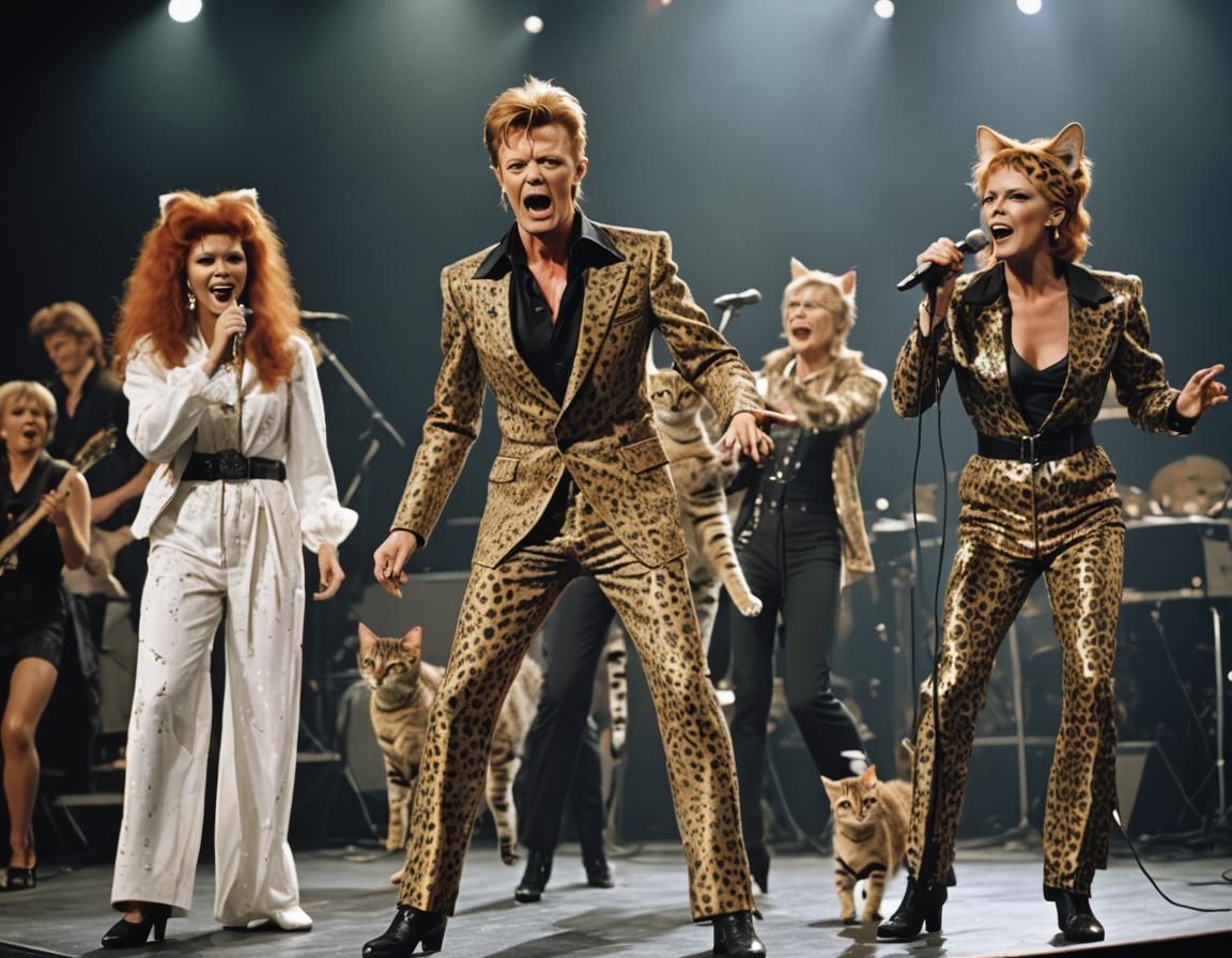 David Bowie Live in Concert with Cat Backup Singers