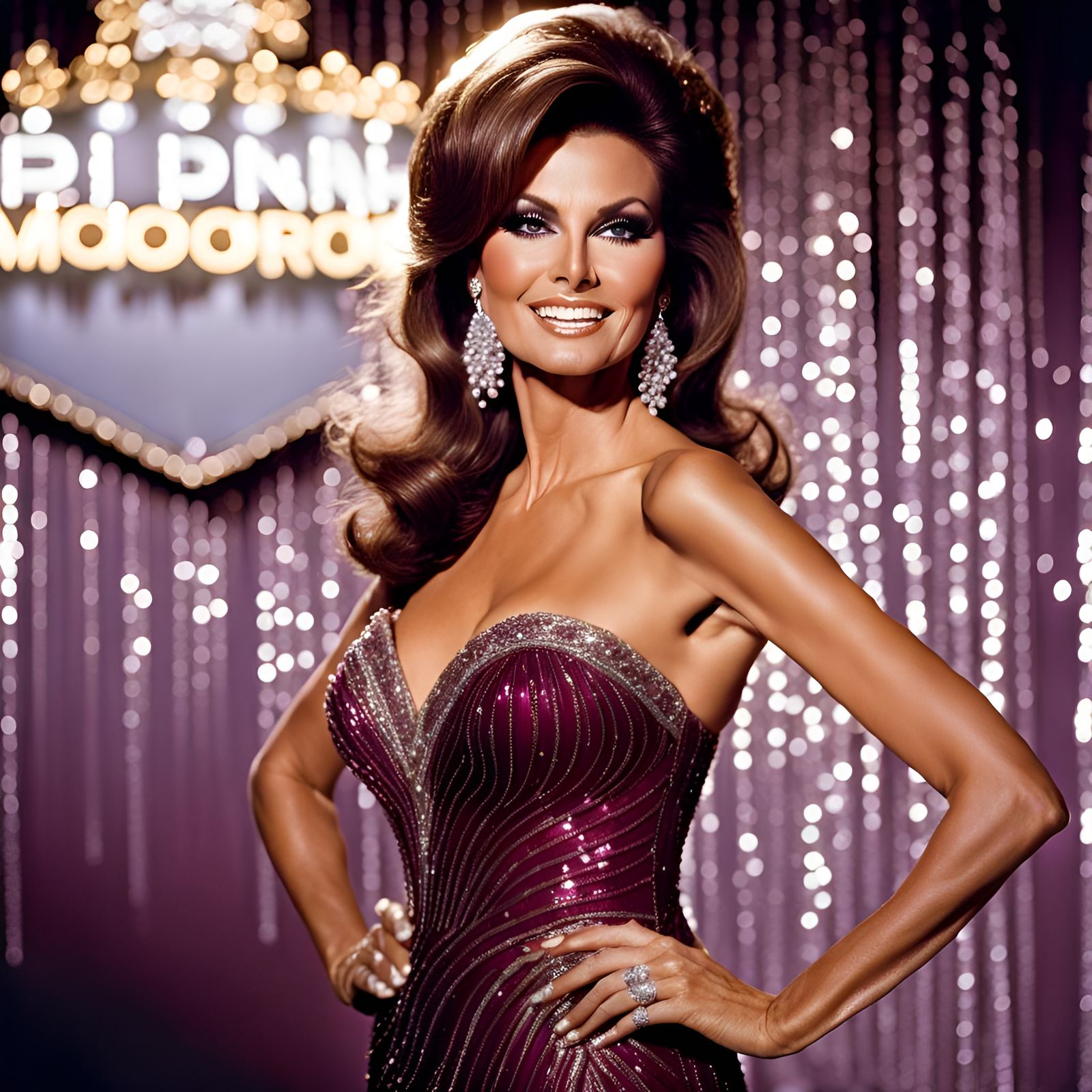 Las Vegas Show Portrait in Hyperrealistic 3D