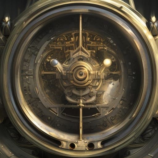 Ornate Grandfather Clock in Dark Fantasy Style