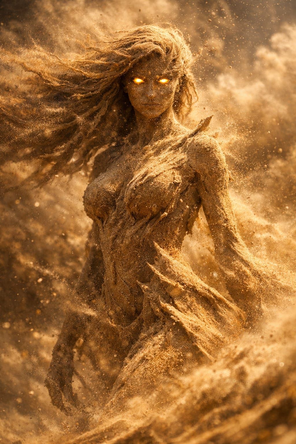 Sand Spirit Emerges in Desert Storm