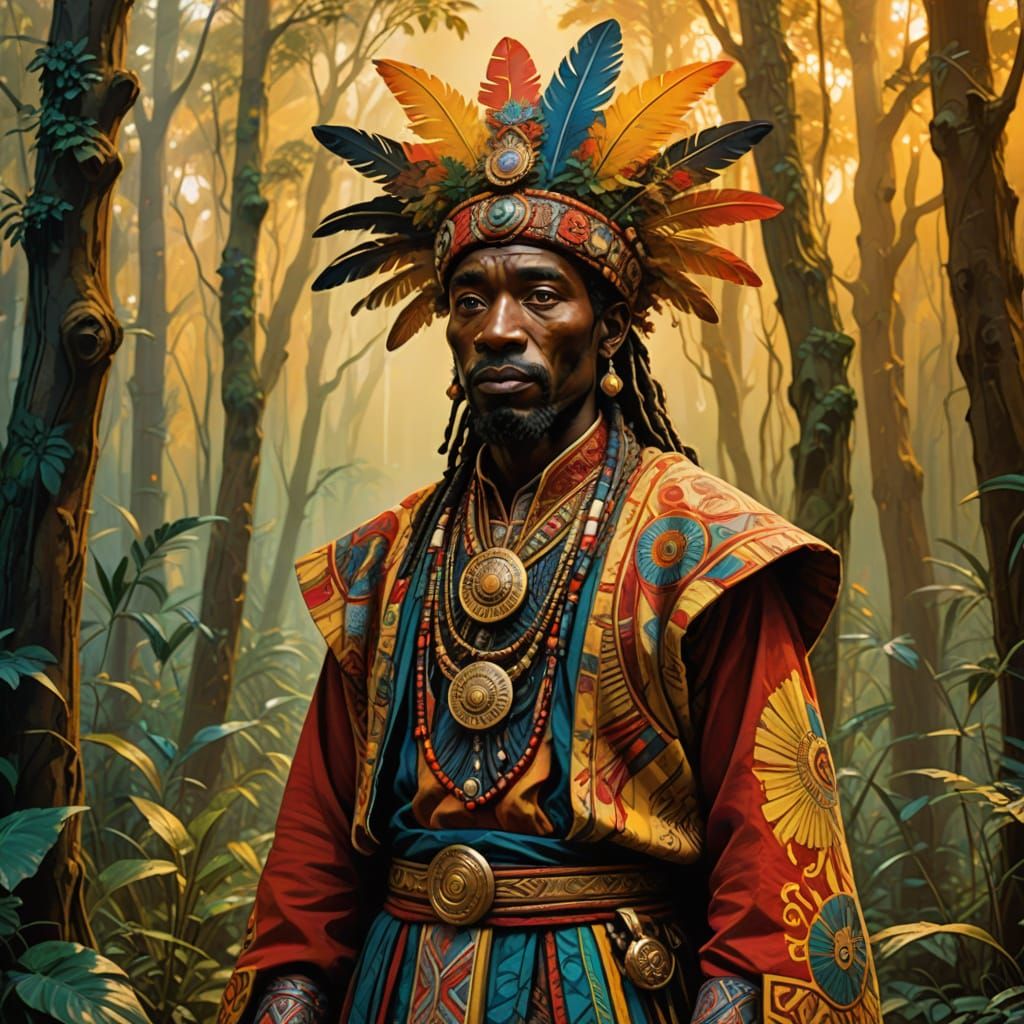 Ancestor in Vibrant Expressionist Style