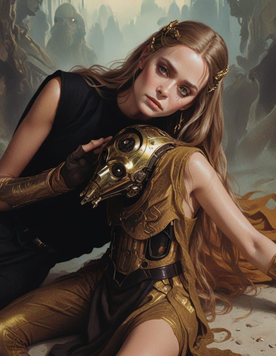 Star Wars Characters in 70s Expressionist Poster Style