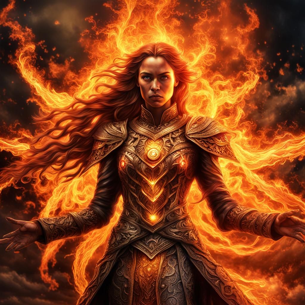 Fiery Phoenix Conjured by Magic Firestarter
