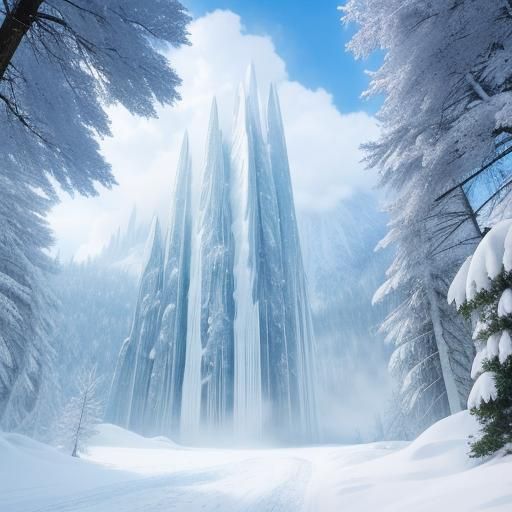 Majestic Winter Landscape Under Crystalline Sky