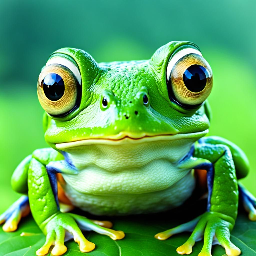 Cute Frog with Big Eyes
