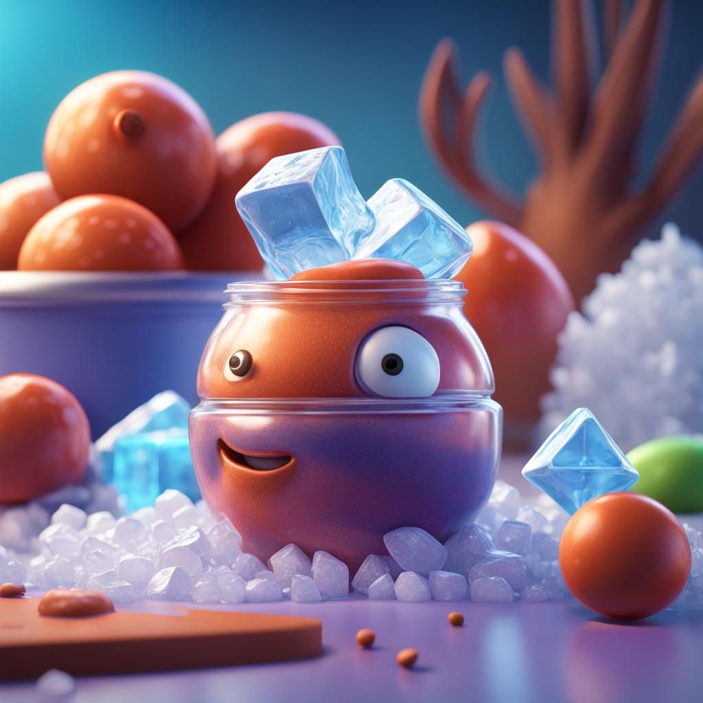 Ice Spice as Pixar-Style 3D Digital Art