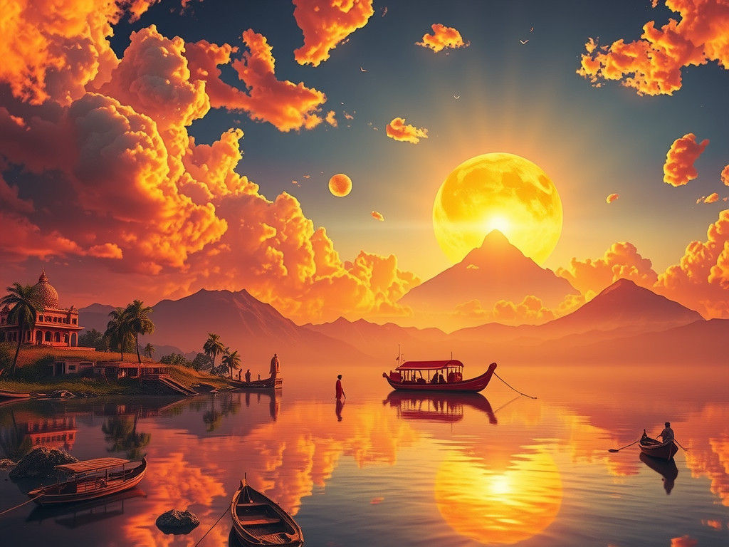 Surreal Antediluvian India Civilization in Vivid 3D