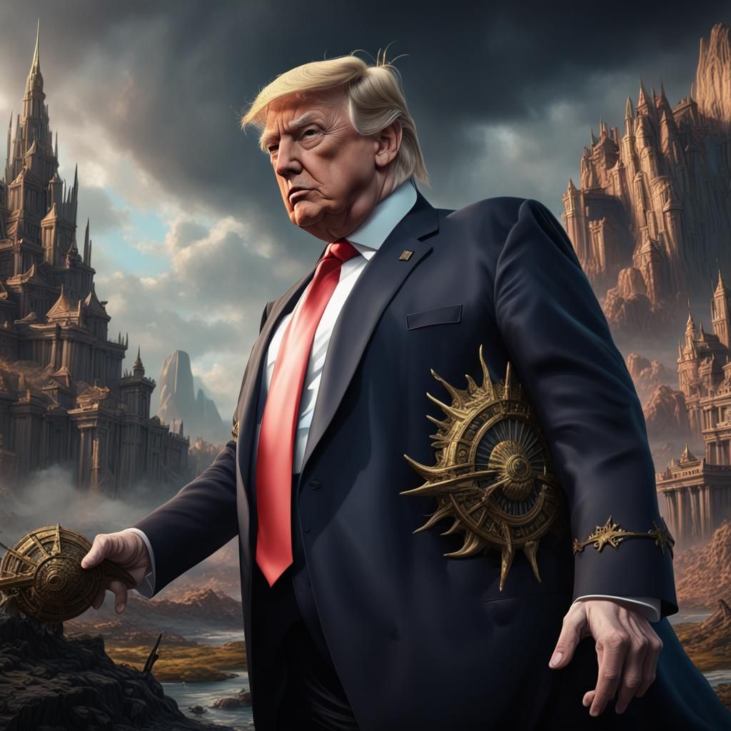 Detailed Matte Painting of Donald Trump in 8K