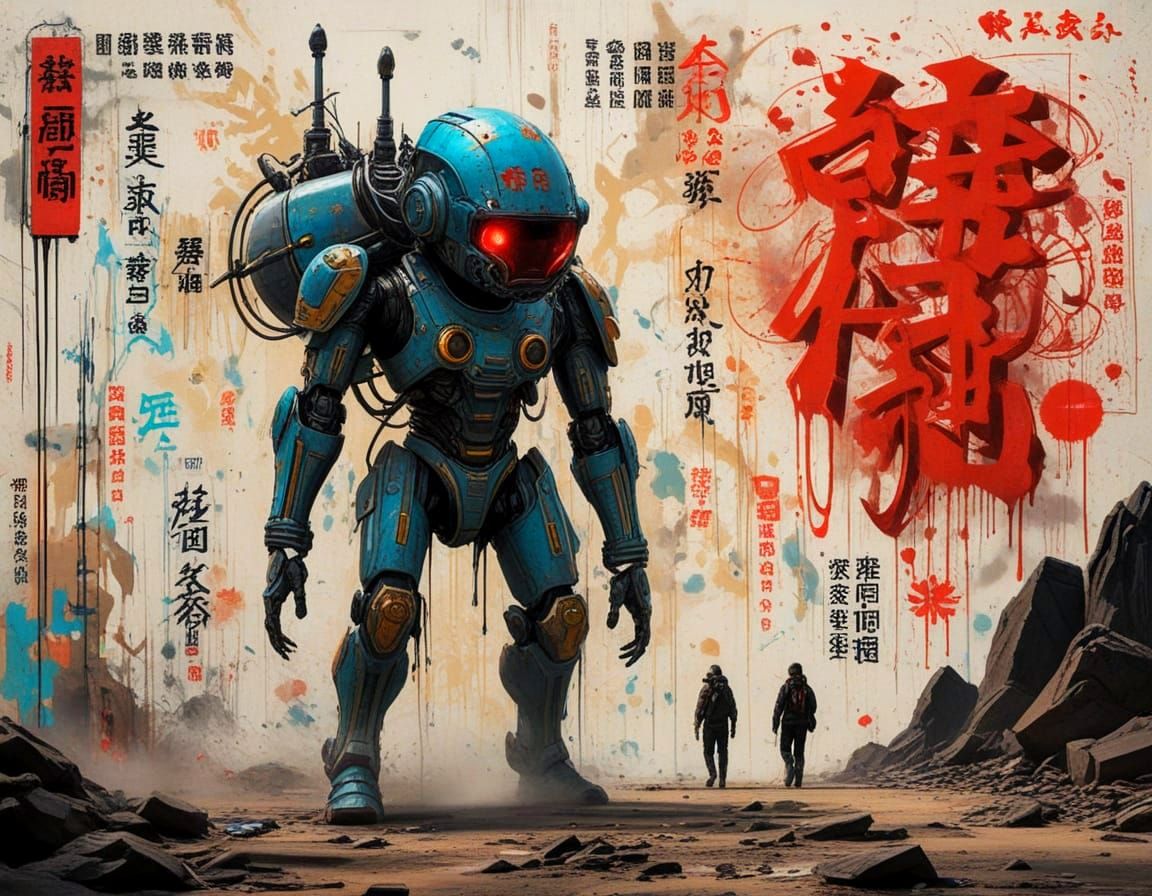 Vibrant Graffiti Portraits of Chinese Sci-Fi Heroes