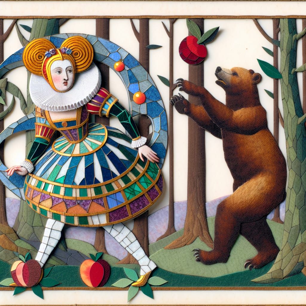 Titania in Spacebuns Exeunt Pursued by a Bear - Shakespearea...