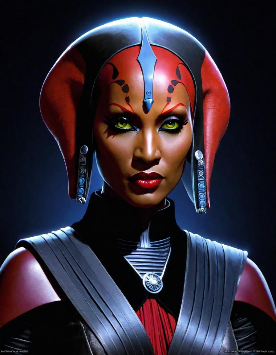 Twi'lek Sith Master Portrait in Triadic Colors