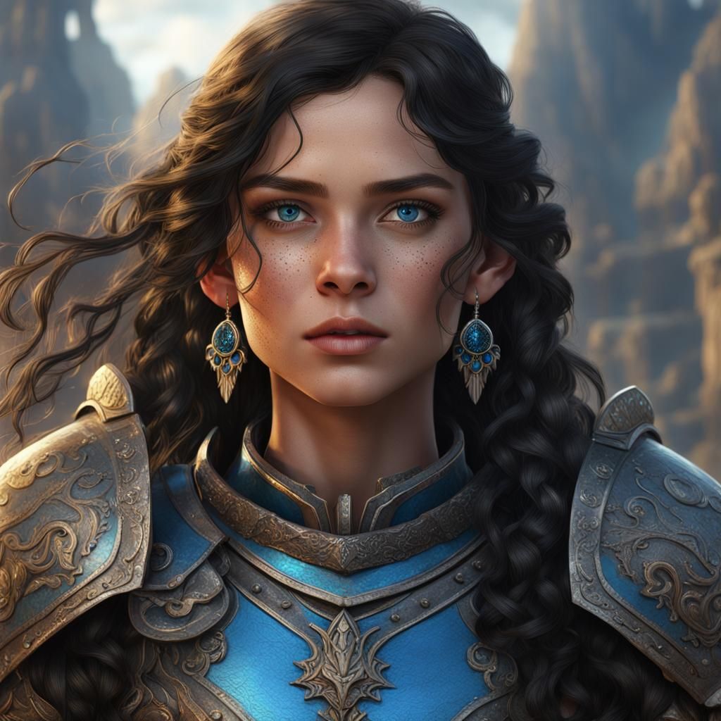 Armored Teenager: Detailed Matte Painting in 8K