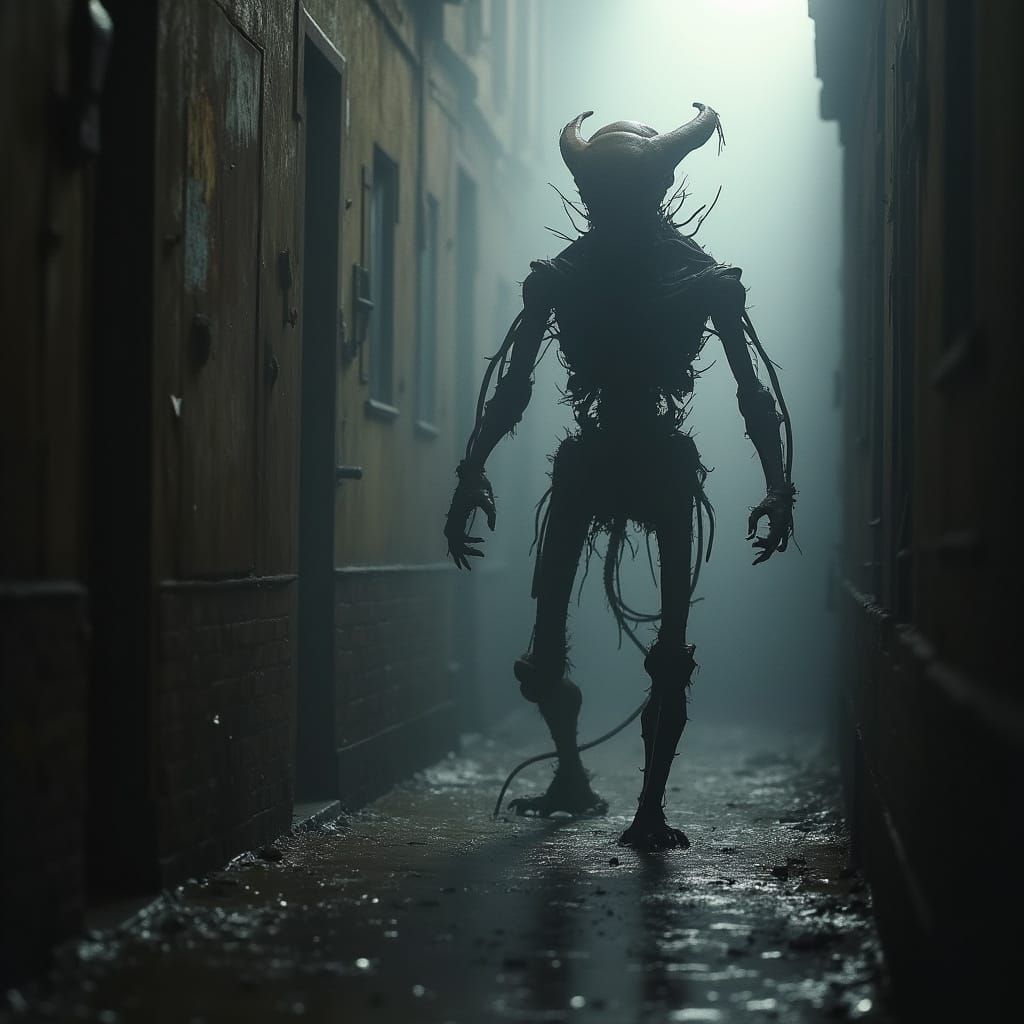 Eerie Horror Film Cover in an Animated Style