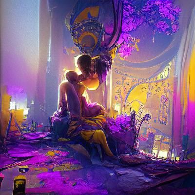 Dark Fantasy Love Concept Art in 8K