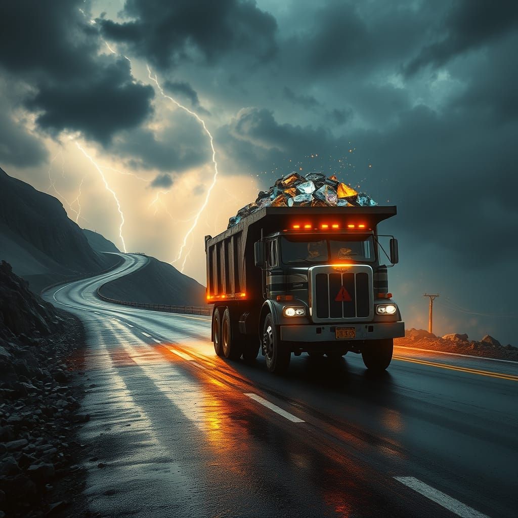 Glittering Gems Hauled Through Thunderous Mountains