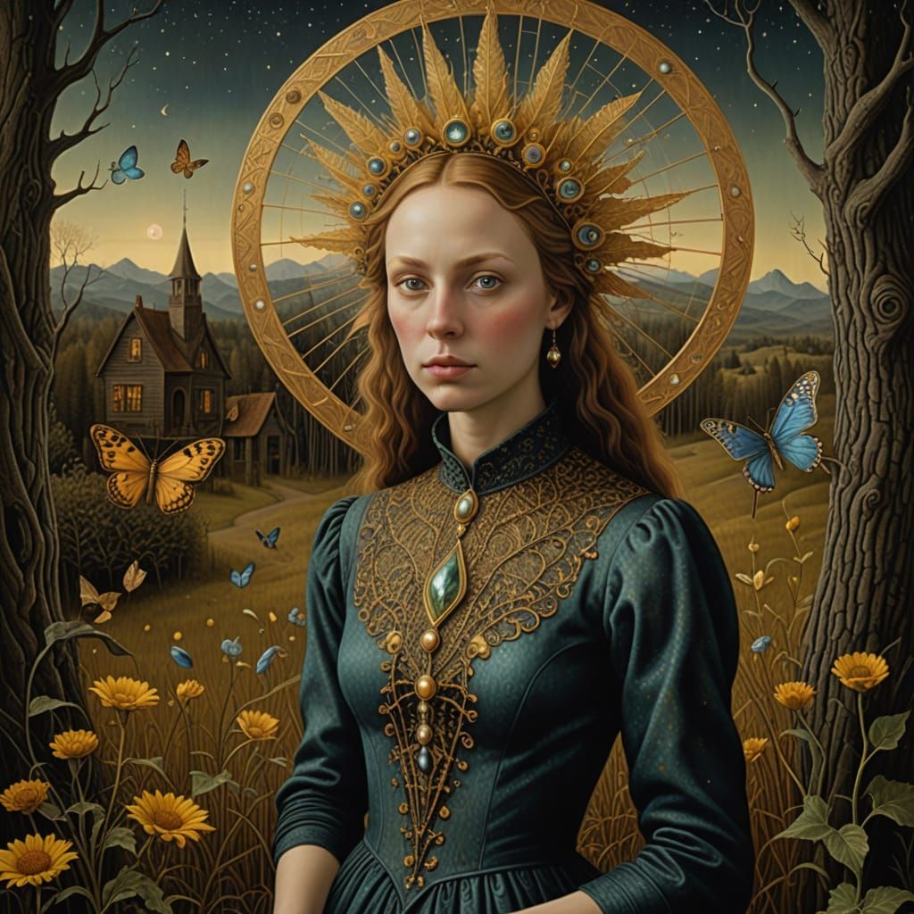 Ethereal Gathering in Vibrant, Otherworldly Realms