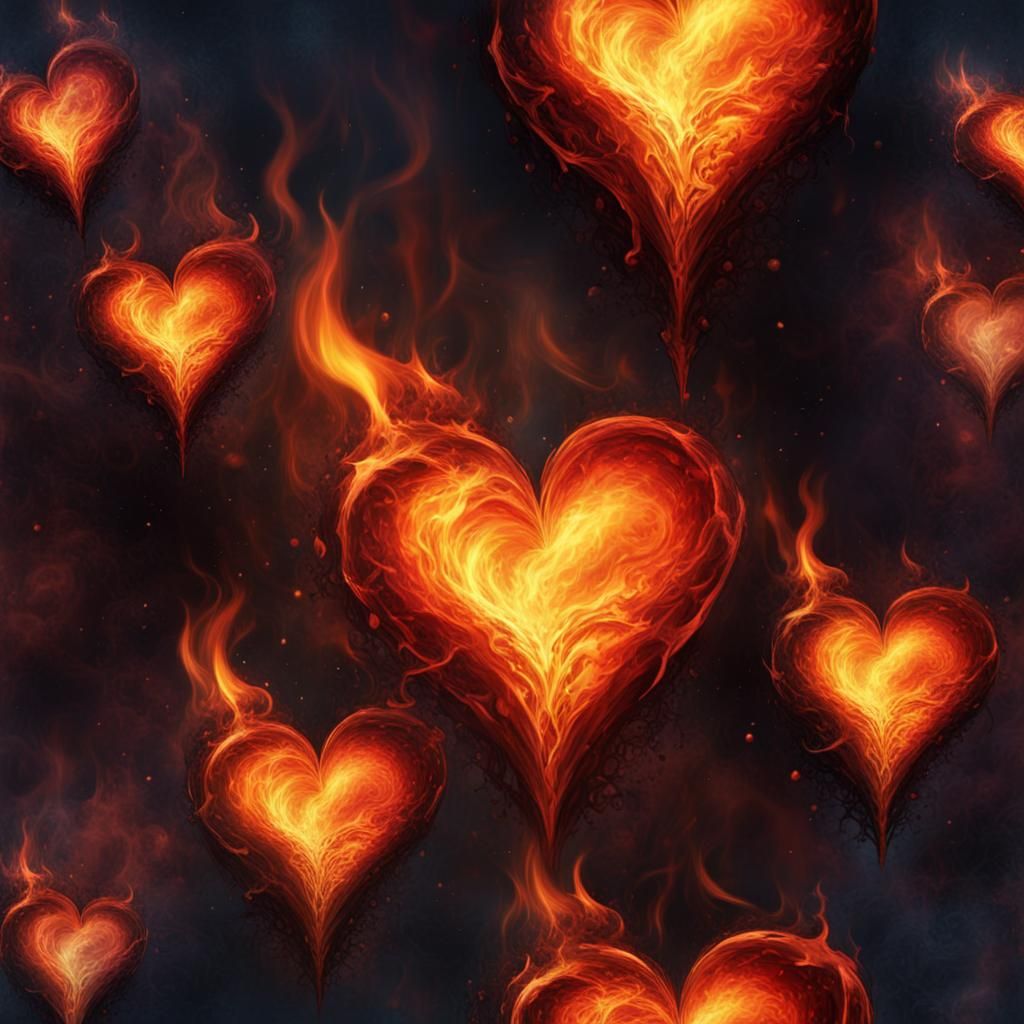 Ignited Hearts: Symbolic Digital Art of Art's Impact