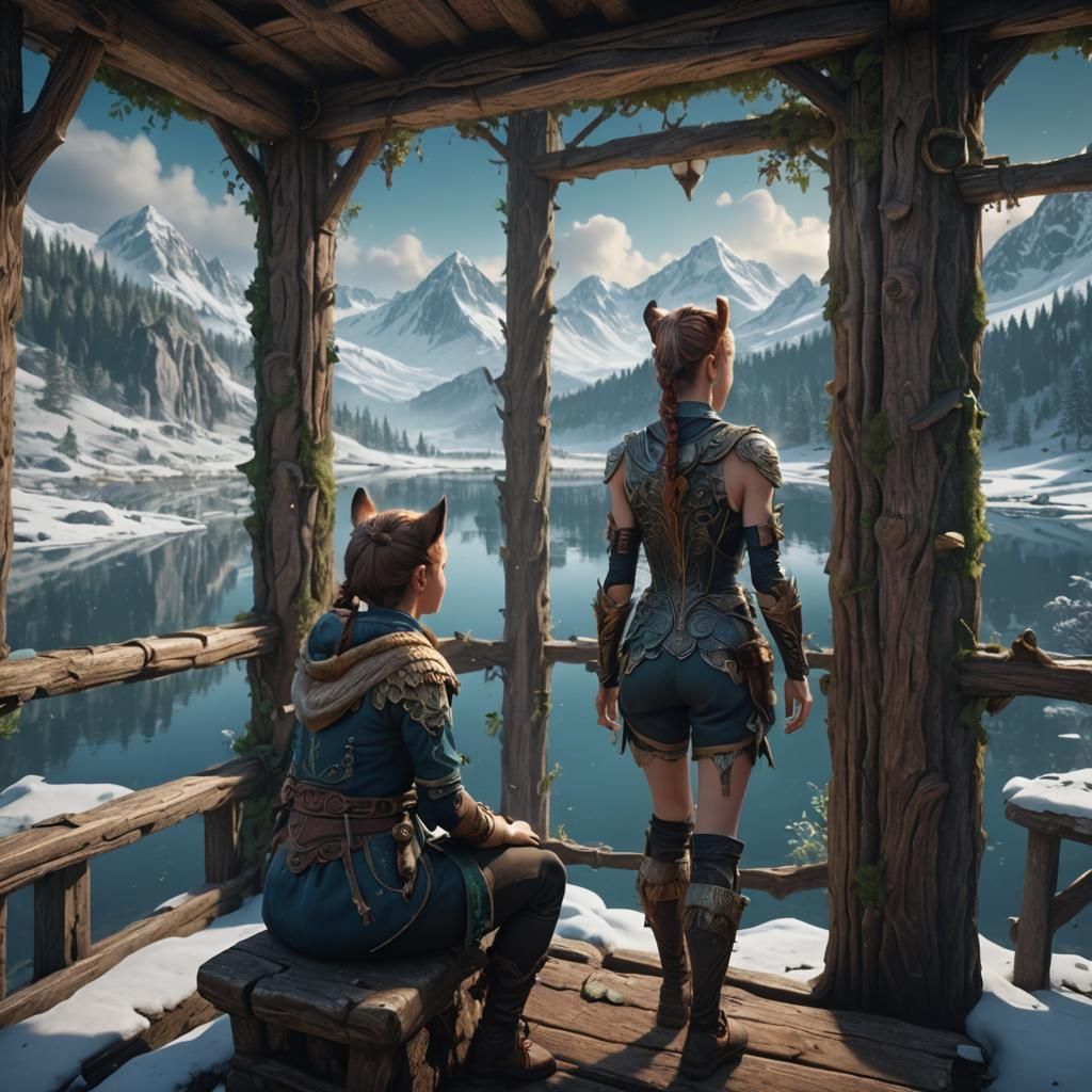 Fantastical Woodland Animals in Detailed Matte Painting