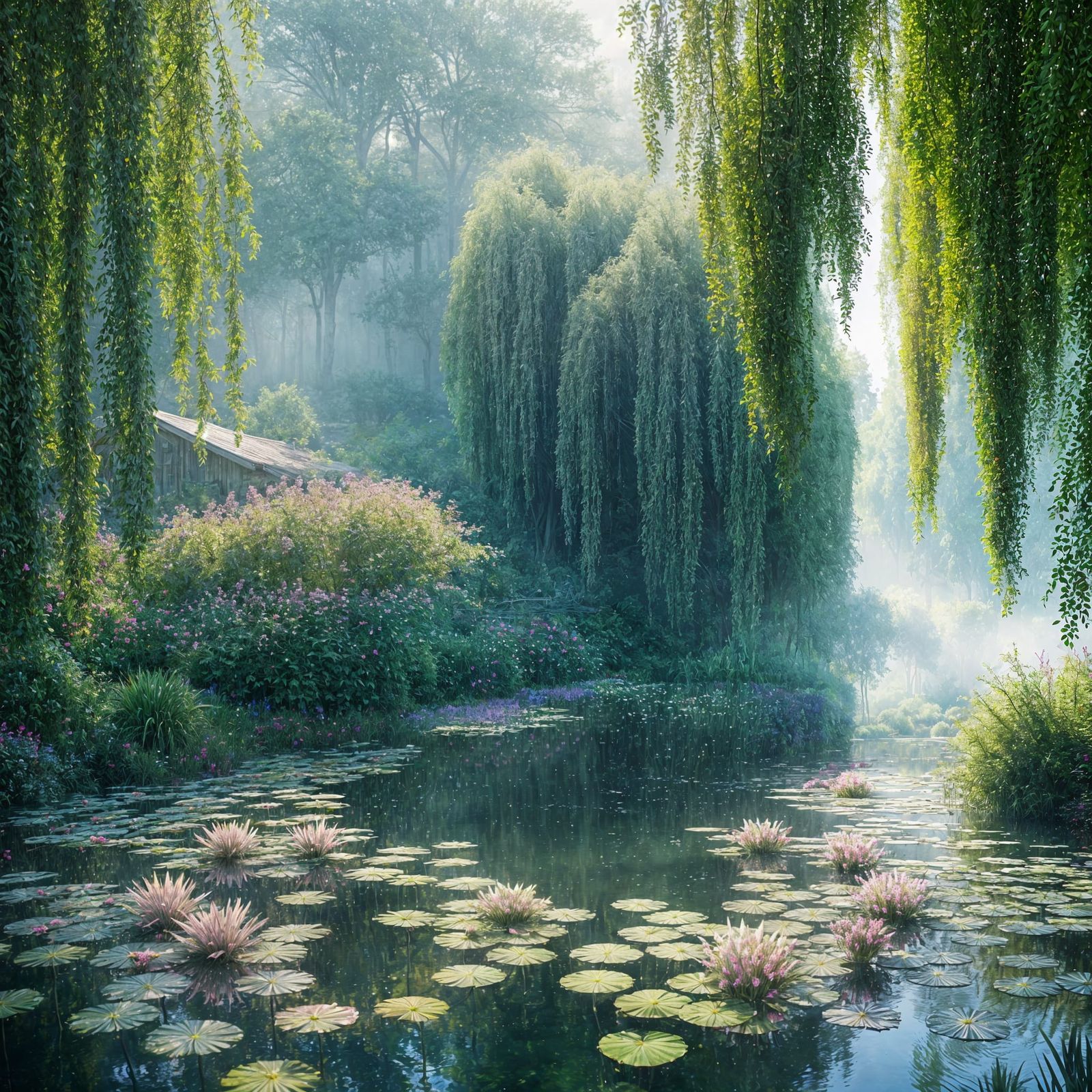 Impressionist Morning in Sunlit Giverny