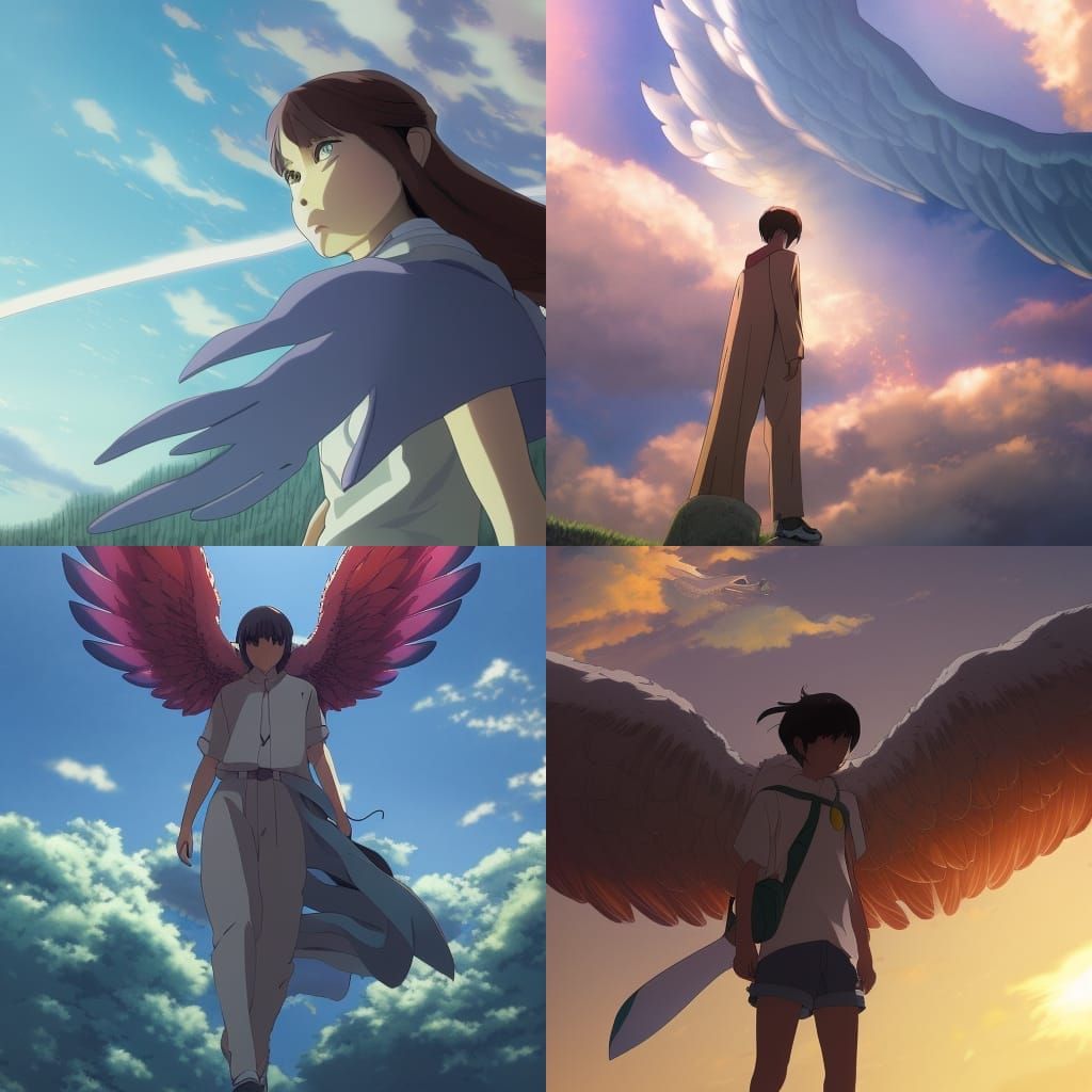 Archangel in Anime Key Visual Style
